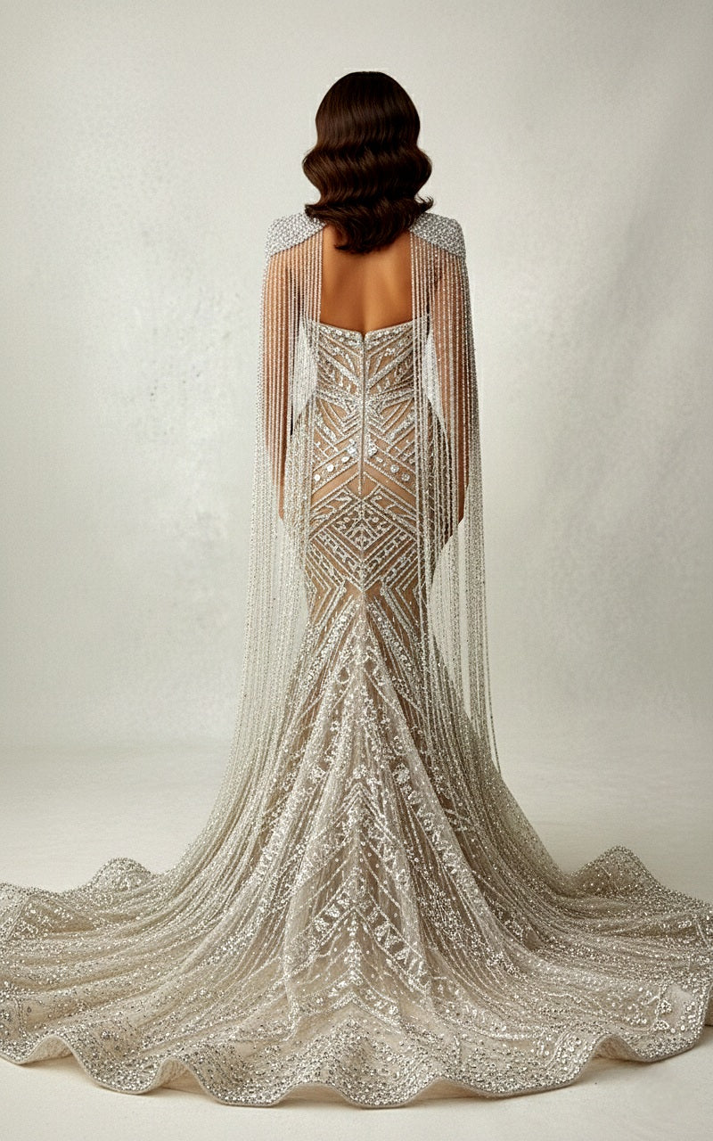Vendetta Rhinestone Wedding Mermaid Dress