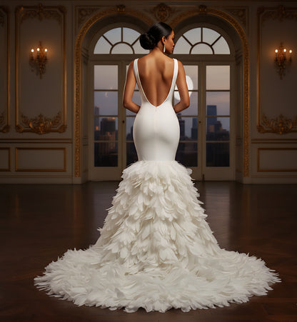 Snowflake Feather Gown