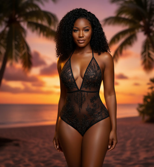 Suri Asimi Embroidery Swimsuit
