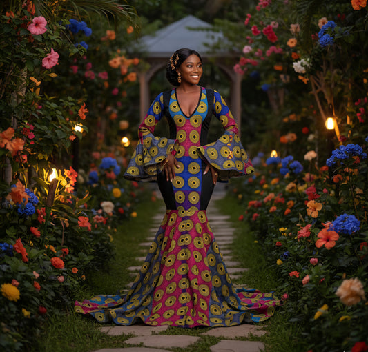 Chioma Adelé African Print Mermaid Dress