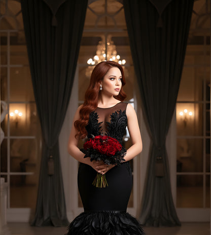 Snowflake Feather Gown