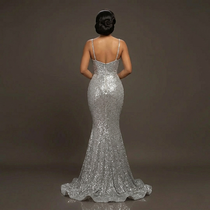 Amani Rhinestone Mermaid Dress