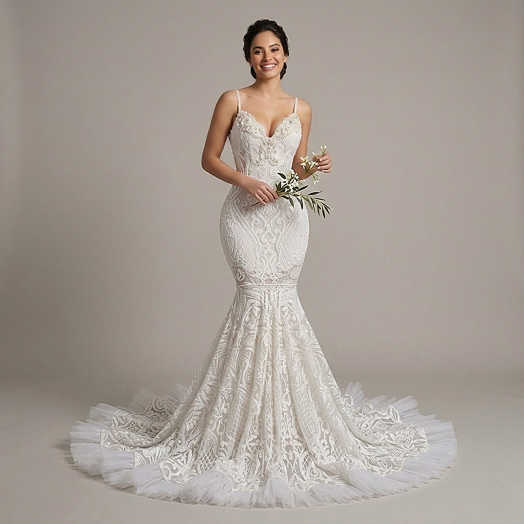 Jazmine Pearl Mermaid Gown