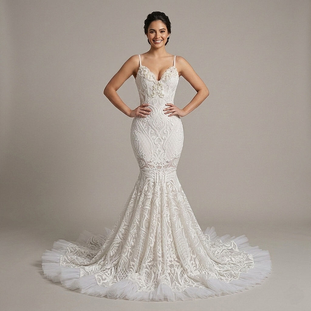 Jazmine Pearl Mermaid Gown