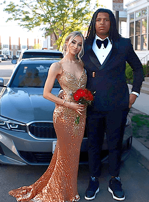 Shine in the Azuri Rhinestone Mermaid Dress in Gold – a radiant formal gown with shimmering rhinestones and a striking mermaid silhouette. Designed for special occasions, this gold showstopper is perfect for prom, galas, and red carpet moments.