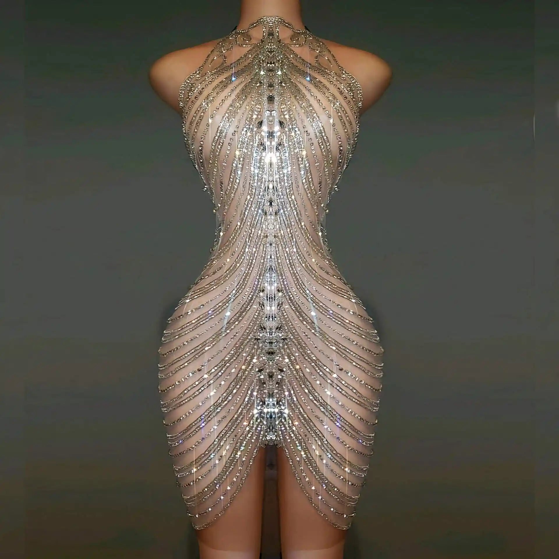 Diamond V Zena Rhinestone Dress V-Glam Drama, Shop at Nishkollection Diamond V Zena Rhinestone Dress V-Glam Drama, Shop at Nishkollection
