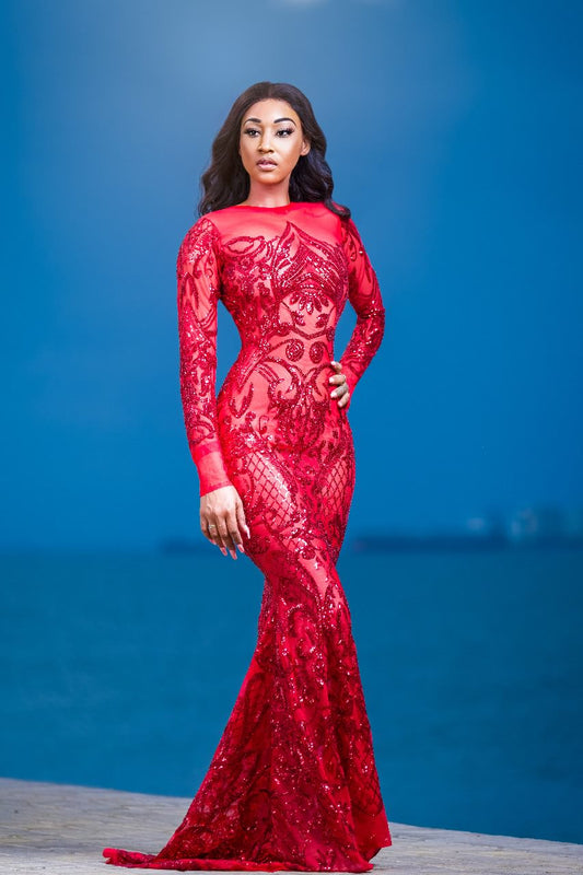 Camparie Long Sleeve Mermaid Dress