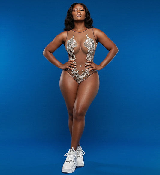 Ellocin Rhinestone Bodysuit