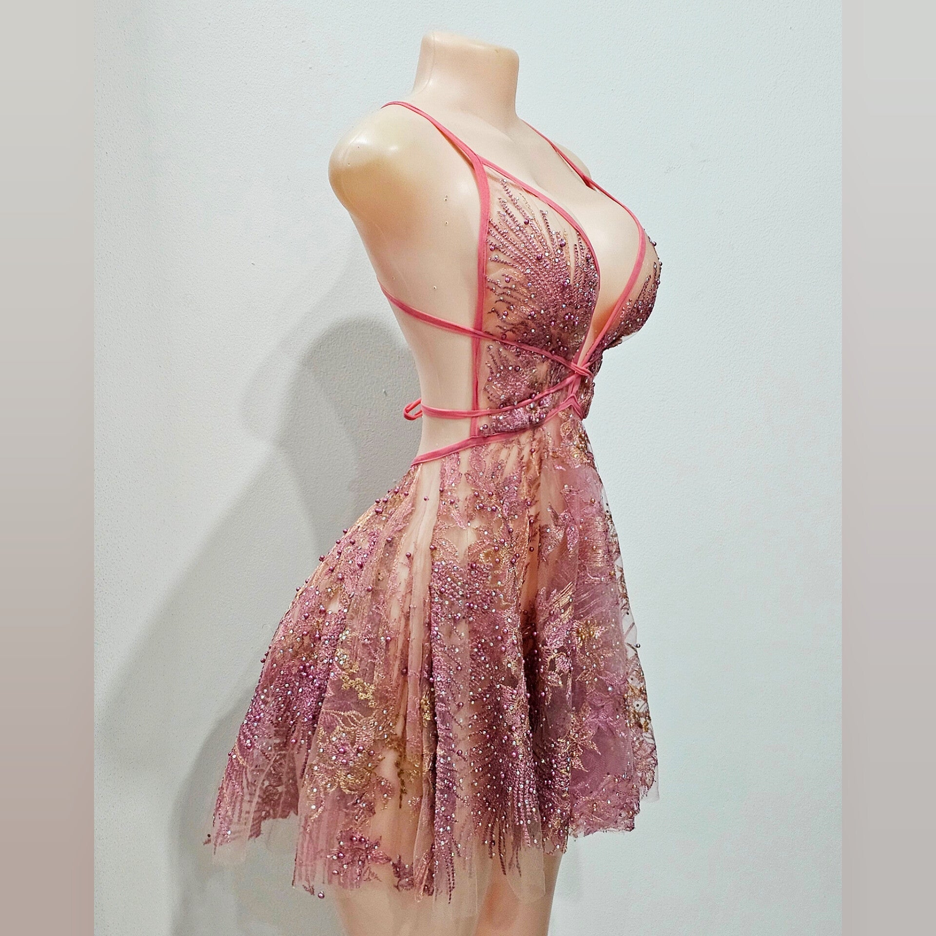 Pink Rubie Embroidery Dress