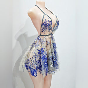 Blue Rubie Embroidery Dress