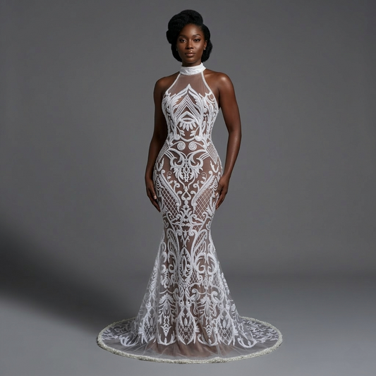 Rivera Turtle Neck Sequin Dress