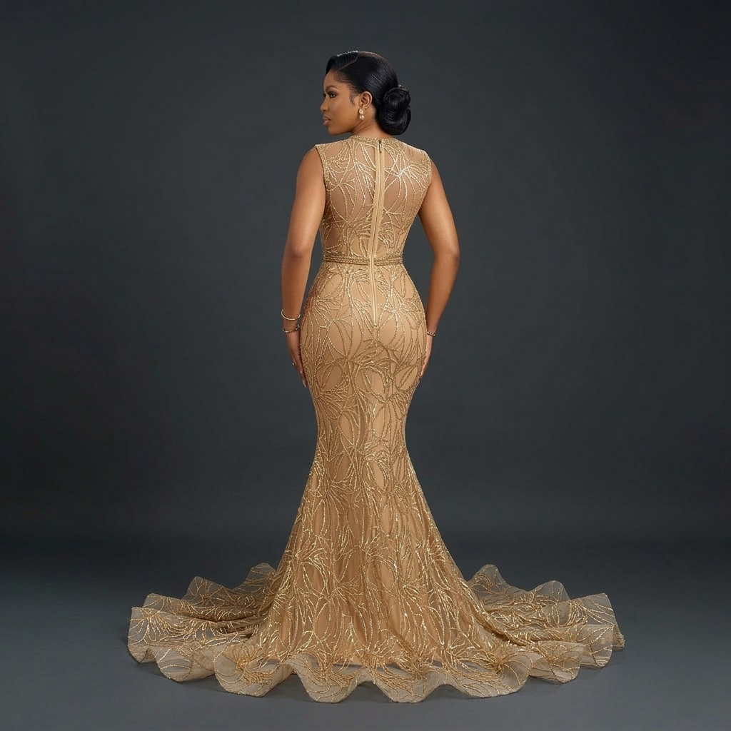 Spidah Web mermaid Gown