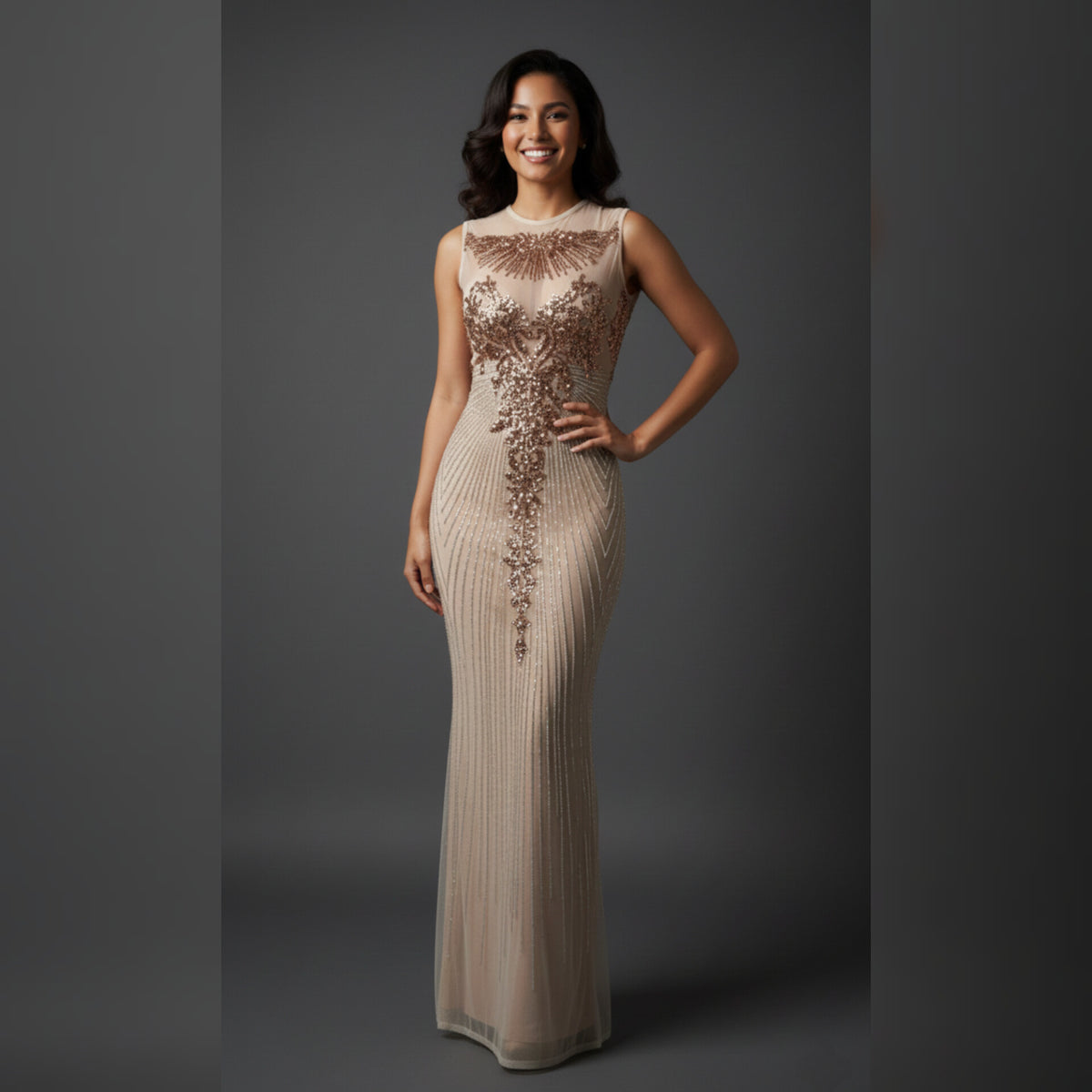Stardust Sequin Embroidery Dress