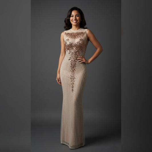 Stardust Sequin Embroidery Dress
