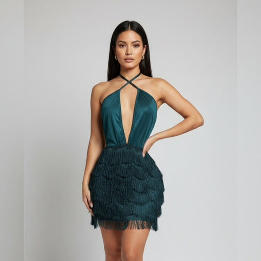 Jade Emerald Mini Dress