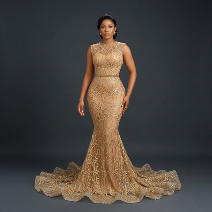 Spidah Web mermaid Gown