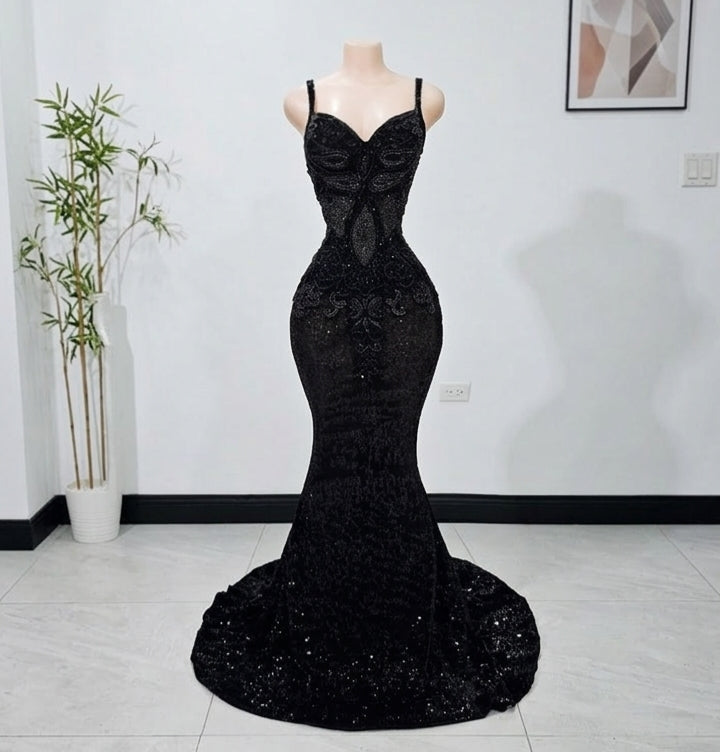 Viking Luxury Rhinestone Mermaid Prom Dress
