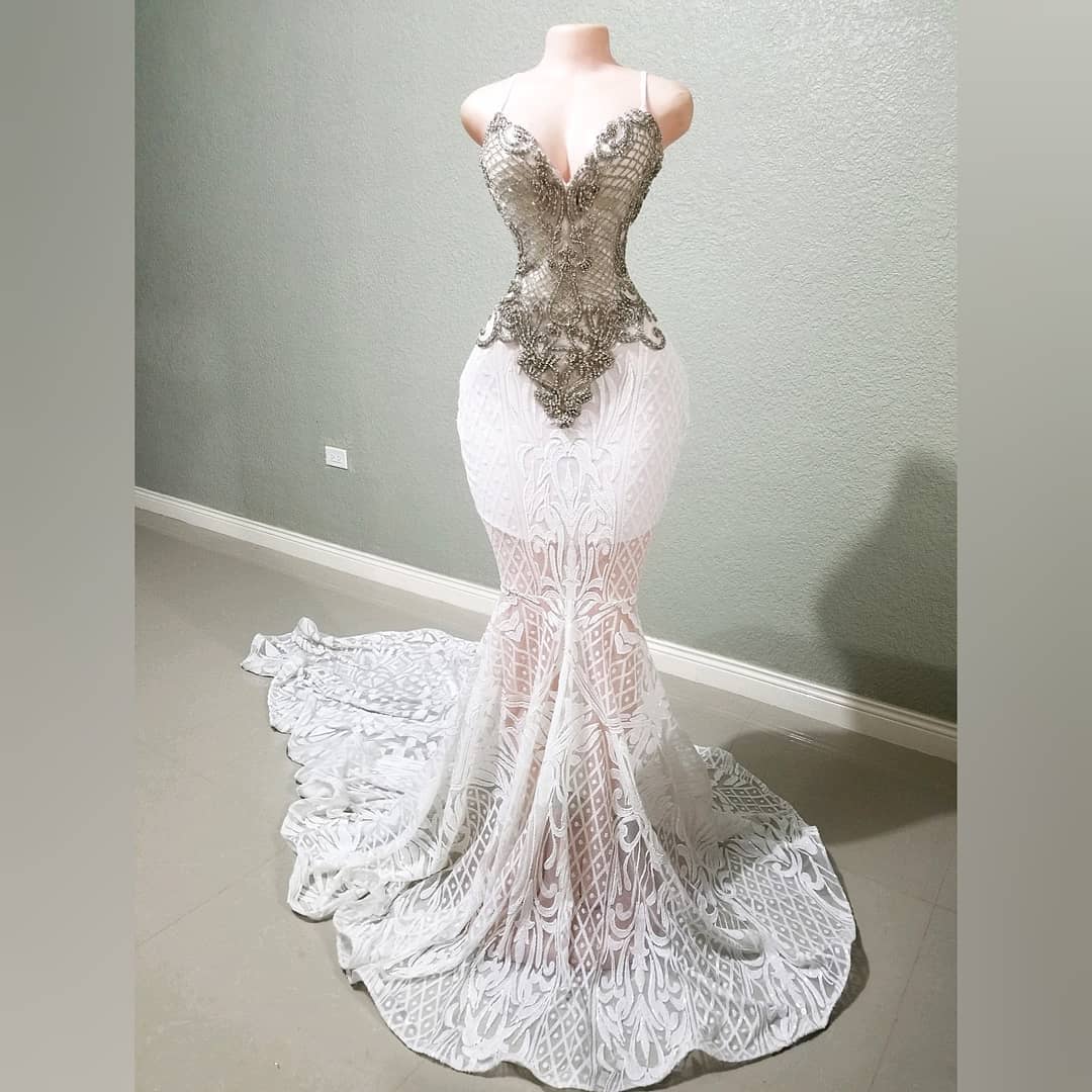 White Diamond Victoria Wedding Dress Bridal Glam | Nishkollection White Diamond Victoria Wedding Dress Bridal Glam | Nishkollection