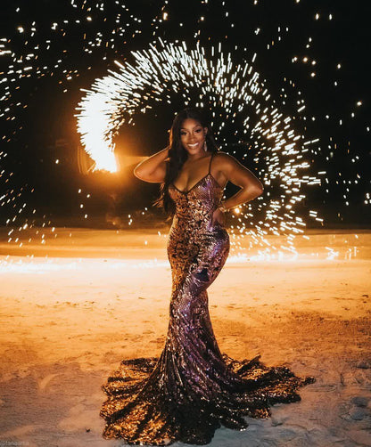 JadorAmani Sequin Mermaid Gown